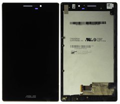 Дисплей (экран) 7” Asus ZenPad C 7.0 Z370, Z370C с тачскрином и рамкой в сборе, черный