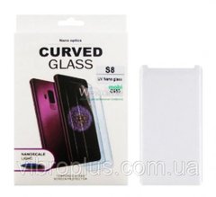 Защитное стекло для Samsung G960 Galaxy S9 (0.3мм, 3D) в комплекте с UV клеем и лампой, прозрачный