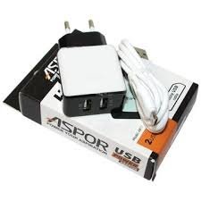 Сетевое зарядное устройство Aspor A811 Dual, белый