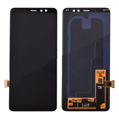 Дисплей (екран) Samsung A730F, A730DS Galaxy A8 Plus (2018) AMOLED з тачскріном в зборі ORIG, чорний
