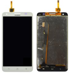 Дисплей (екран) Huawei Honor 3X (G750-U10), з тачскріном в зборі, білий