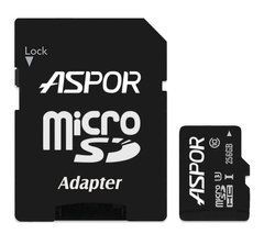 Карта памяти microSD Aspor 256Gb class 10 UHS-III + SD-адаптер