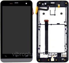 Дисплей (экран) Asus ZenFone 5 (A500CG, A500KL, A501CG) с тачскрином и рамкой в сборе, черный