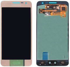 Дисплей (екран) Samsung A300F Galaxy A3, A300H, A300FU (2015) AMOLED з тачскріном в зборі ORIG, золотистий