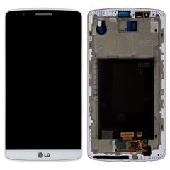 Дисплей (экран) LG D855 Optimus G3, D856 G3 Dual, D858 Optimus G3, D859 Optimus G3, D850 G3 LTE, D851 G3, LS990 G3 for Sprint, VS985 G3 for Verizon с тачскрином и рамкой в сборе, белый