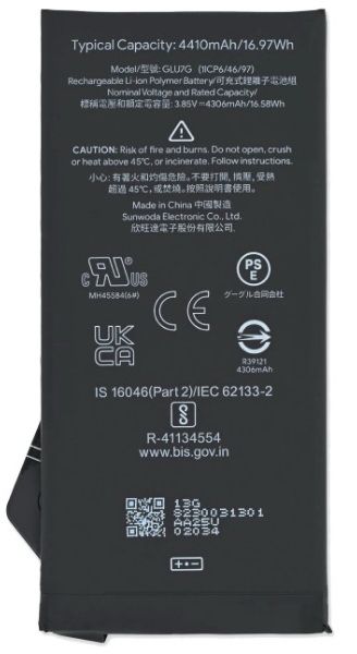 Батарея GLU7G аккумулятор для Google Pixel 6a : GX7AS, GB62Z, G1AZG Оригинал