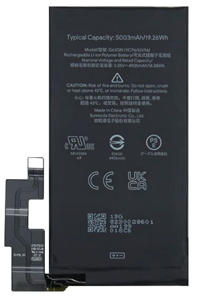 Батарея G63QN аккумулятор для Google Pixel 6 Pro : GLUOG, G8VOU, GF5KQ Оригинал