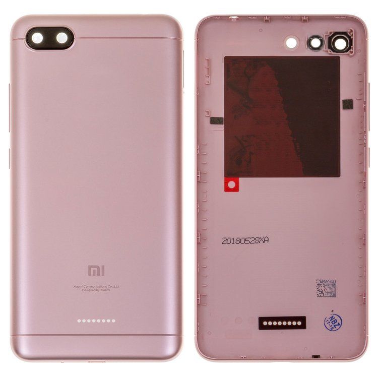 Задняя крышка Xiaomi Redmi 6A (Global Version) на две Sim-карты, розовая