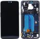 Дисплей (экран) OnePlus 6 A6003 OLED с тачскрином и рамкой в сборе, черный