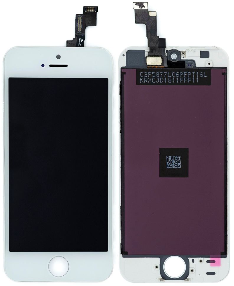 Дисплей (екран) Apple iPhone 5S, SE з тачскріном і рамкою в комплекті Original, білий