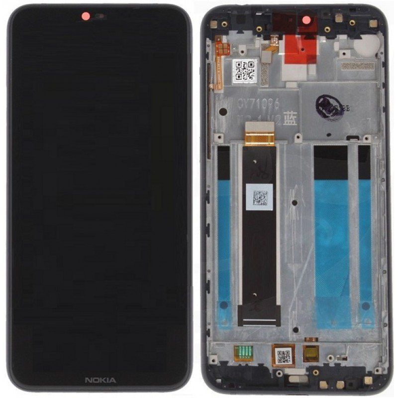 Дисплей (экран) Nokia 6.1 Plus Dual Sim (TA-1099), X6 2018 TA-1099, TA-1109, 6.1 Plus (2018) с тачскрином и рамкой в сборе ORIG, черный