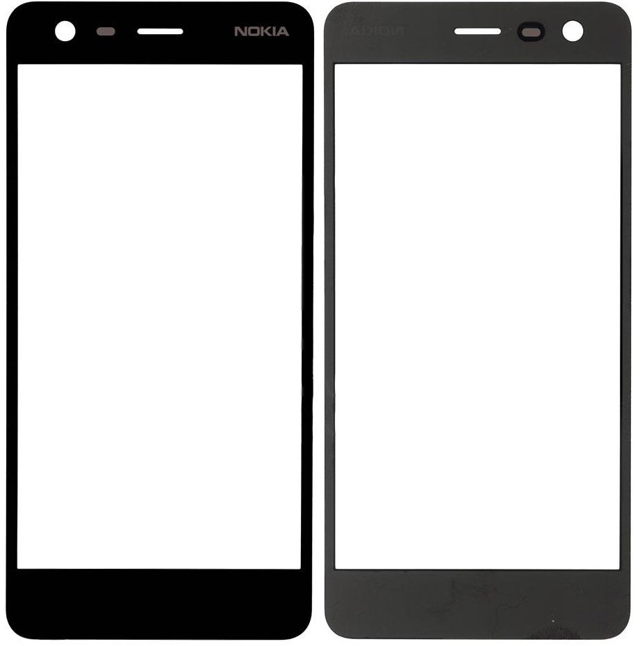 Скло екрану (Glass) Nokia 2 Dual Sim (TA-1 029, TA-1035), чорний