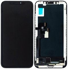 Дисплей (экран) Apple iPhone X (iPhone 10) с тачскрином и рамкой в сборе (Soft Oled), черный