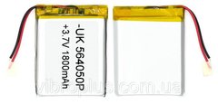 Универсальная аккумуляторная батарея (АКБ) 2pin, 5.6 x 40 x 50 мм (564050), 1800 mAh