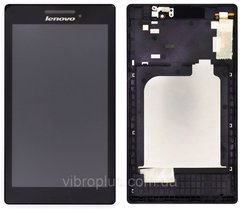 Дисплей (екран) 7 "Lenovo Tab 2 A7-10, A7-10F, A7-20F з тачскріном і рамкою, чорний