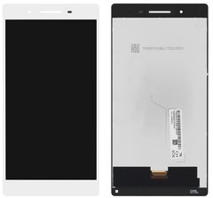 Дисплей (экран) 7” 188x94мм Lenovo Tab 4 (TB-7504X) LTE (p/n: TV070HDM-TL9) с тачскрином в сборе, белый