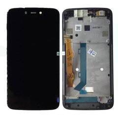 Дисплей (екран) Motorola XT1723 Moto C Plus з тачскріном і рамкою в зборі, чорний