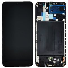 Дисплей (экран) Samsung A705, A705FD Galaxy A70 (2019) AMOLED с тачскрином и рамкой в сборе ORIG, черный