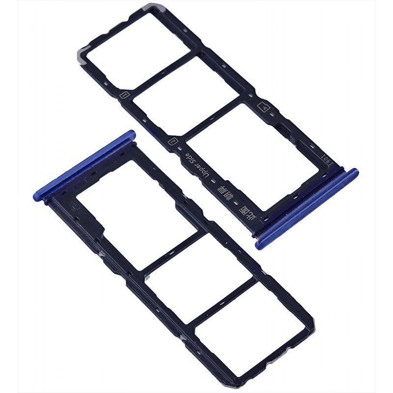 Лоток для Vivo Y15 держатель (слот) для двух SIM-карт и карты памяти, синий