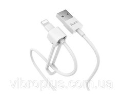 USB-кабель Hoco X31 Holder 2 in 1 Lightning, білий