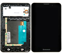 Дисплей Lenovo IdeaTab A3000 с тачскрином и рамкой, черный