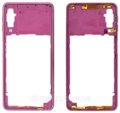 Рамка (корпус) Samsung A750F galaxy A7 (2018), розовая