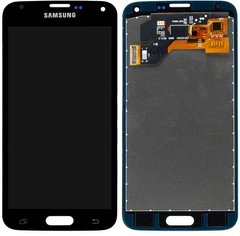 Дисплей (экран) Samsung G900F Galaxy S5 TFT с тачскрином в сборе, черный