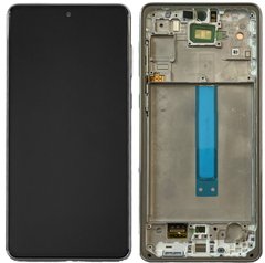 Дисплей Samsung A736B Galaxy A73 5G AMOLED с тачскрином и рамкой ORIG, черный