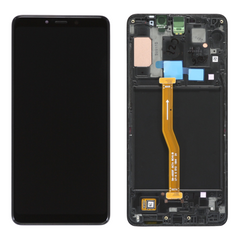 Дисплей (экран) Samsung A920F Galaxy A9 (2018) GH82-18308A AMOLED с тачскрином и рамкой в сборе ORIG, черный