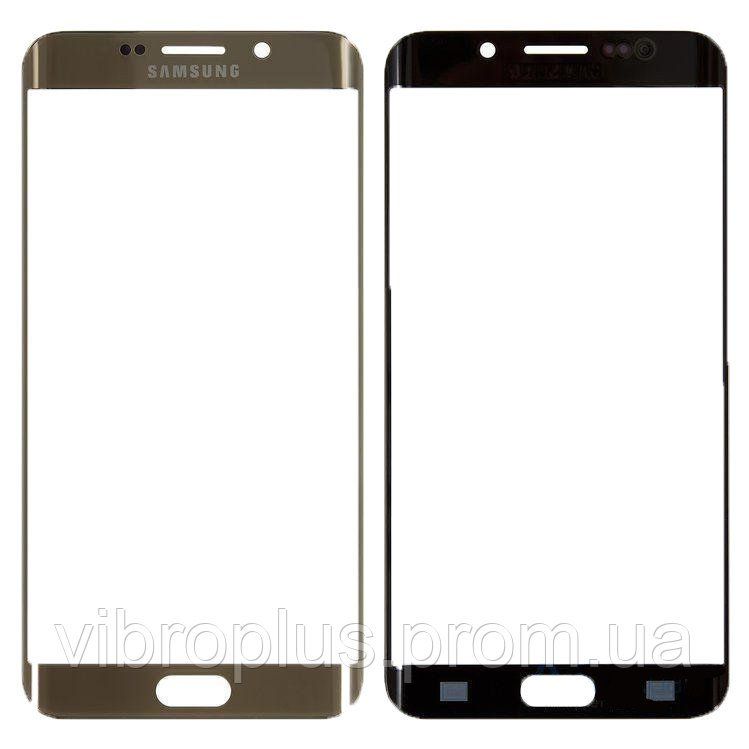 Стекло экрана (Glass) Samsung G928, G928F Galaxy S6 Edge Plus, золотистый