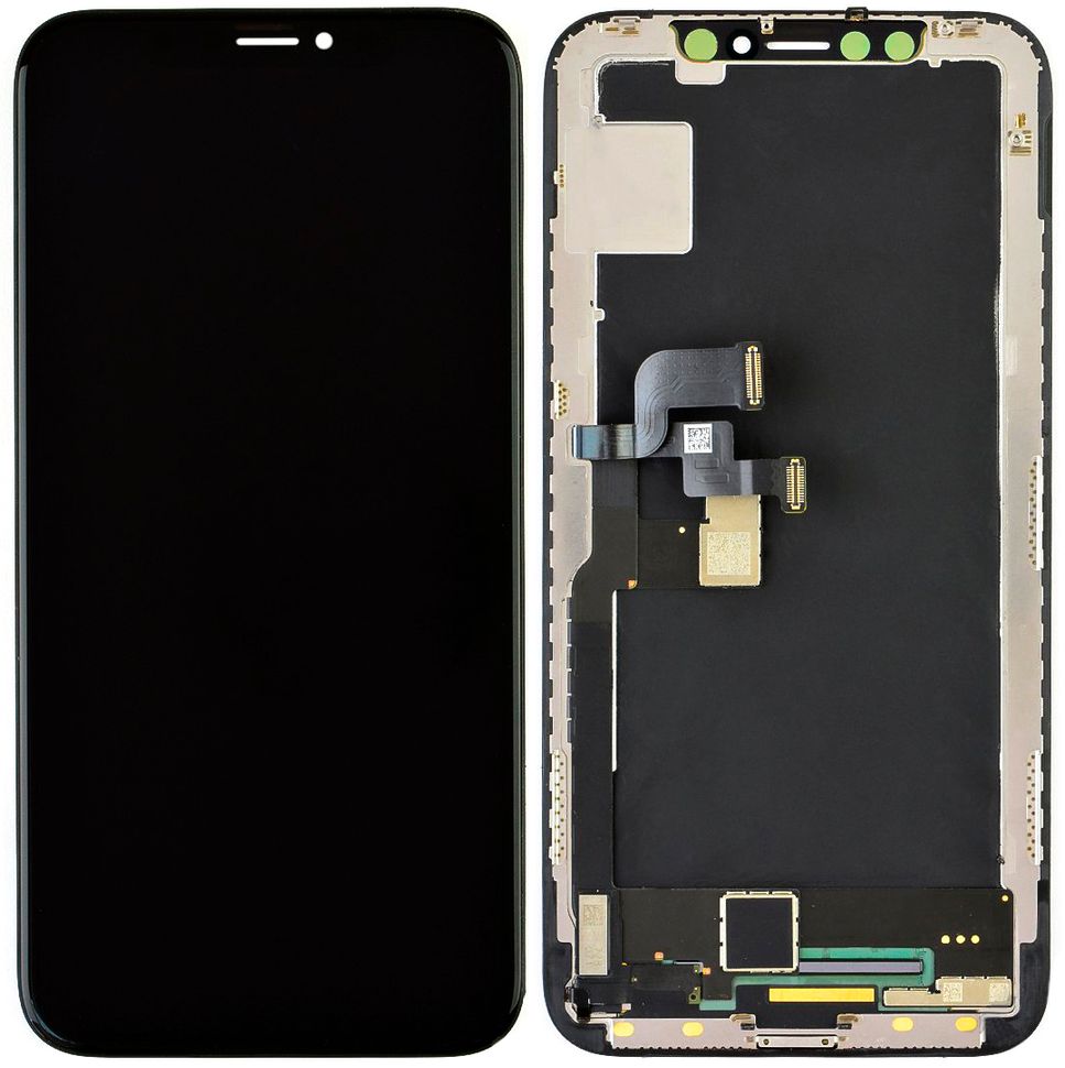Дисплей (экран) Apple iPhone X (iPhone 10) с тачскрином и рамкой в сборе (Original China Refurbished), черный