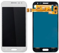 Дисплей (екран) Samsung J200F Galaxy J2, J200, J200G, J200H, J200Y, J200GU AMOLED з тачскріном в зборі ORIG, білий