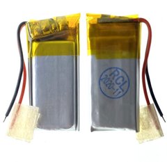 Универсальная аккумуляторная батарея (АКБ) 2pin, 3.5 X 12 X 27 мм (Аналог: 351227, 271235), 110 mAh
