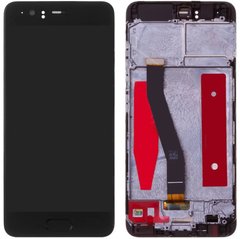 Дисплей (екран) Huawei P10 (VTR-L09, VTR-L29), з тачскріном і рамкою в зборі OIRG, чорний