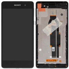 Дисплей (экран) Sony F3311 Xperia E5 с тачскрином и рамкой в сборе, черный