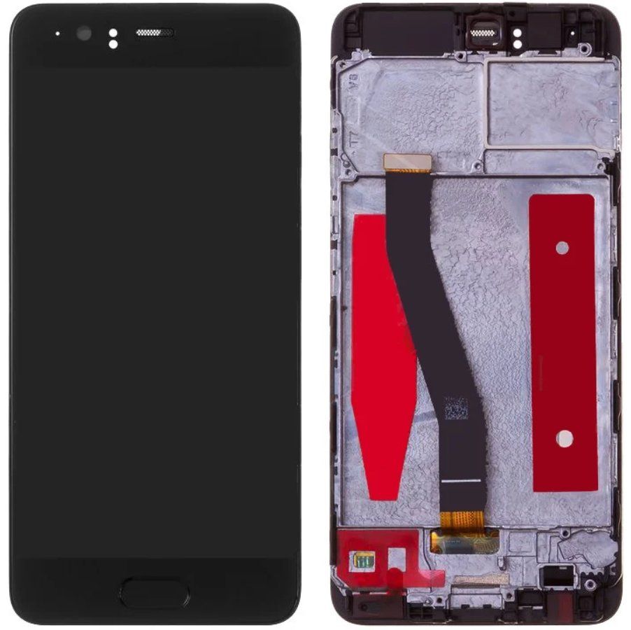Дисплей (экран) Huawei P10 (VTR-L09, VTR-L29), с тачскрином и рамкой в сборе OIRG, черный