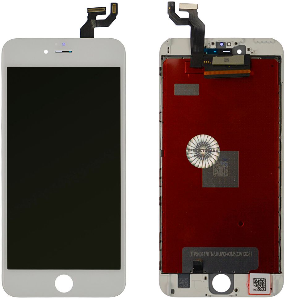 Дисплей (екран) Apple iPhone 6s Plus з тачскріном і рамкою в комплекті (On-Cell), білий
