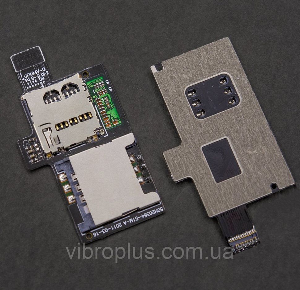 Шлейф HTC G14 , с sim картой и разъемом для карты памяти