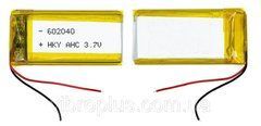Універсальна акумуляторна батарея (АКБ) 2pin, 6.0 x 20 x 40 мм (602040), 450 mAh