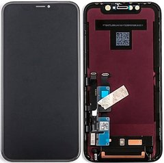 Дисплей (экран) Apple iPhone XR с тачскрином и рамкой в сборе (On-Cell), черный