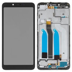 Дисплей (экран) Xiaomi Redmi 6, Redmi 6A с тачскрином и рамкой в сборе ORIG, черный