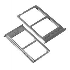 Лоток для Xiaomi Mi5s Plus (Mi 5s Plus, Mi 5s +) держатель (слот) для двох SIM-карт, сірий