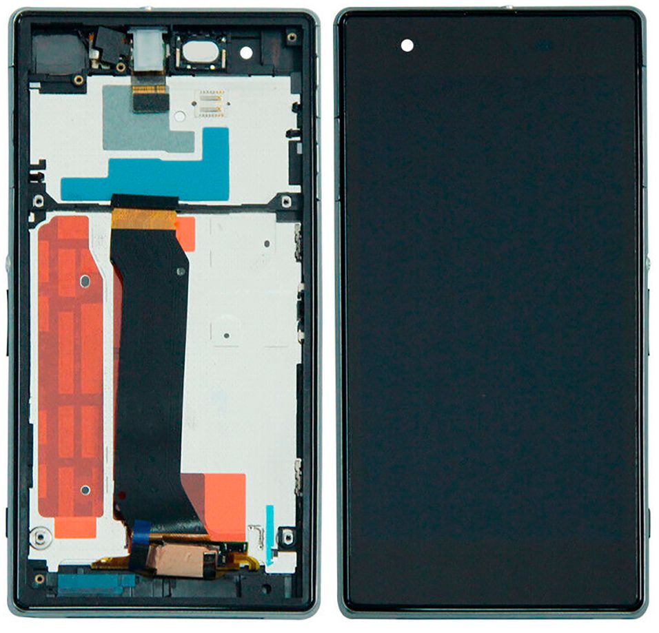 Дисплей (экран) Sony C6916 Xperia Z1s L39t с тачскрином и черной рамкой в сборе ORIG, черный