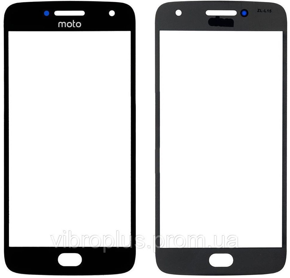 Скло екрану (Glass) Motorola XT1685 Moto G5 Plus, чорний