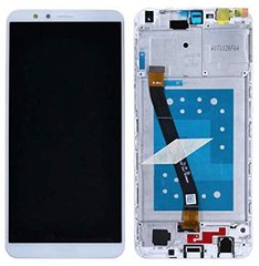 Дисплей (екран) Huawei Honor 7X Dual Sim (BND-L21) з тачскріном і рамкою в зборі, білий