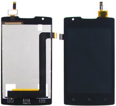 Дисплей (экран) Lenovo A1000 IdeaPhone с тачскрином в сборе, черный