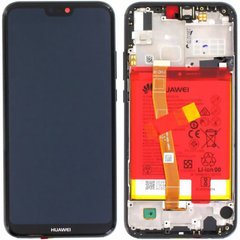 Дисплей (екран) Huawei P20 Lite Dual Sim (ANE-L21, ANE-LX1), Nova 3e з тачскріном рамкою і батареєю в зборі ORIG, чорний