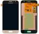 Дисплей (экран) Samsung J120H Galaxy J1 (2016), J120M, J120F с тачскрином в сборе ORIG, золотистый AMOLED 1