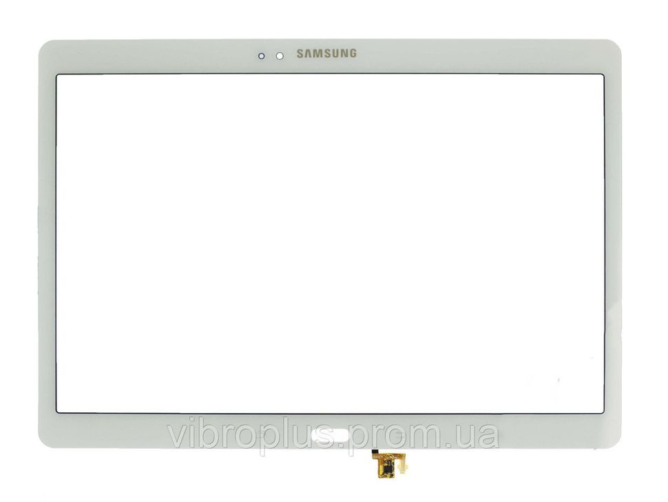 Стекло экрана (Glass) 10.5" Samsung T800 GALAXY TAB S (с кнопками), белый