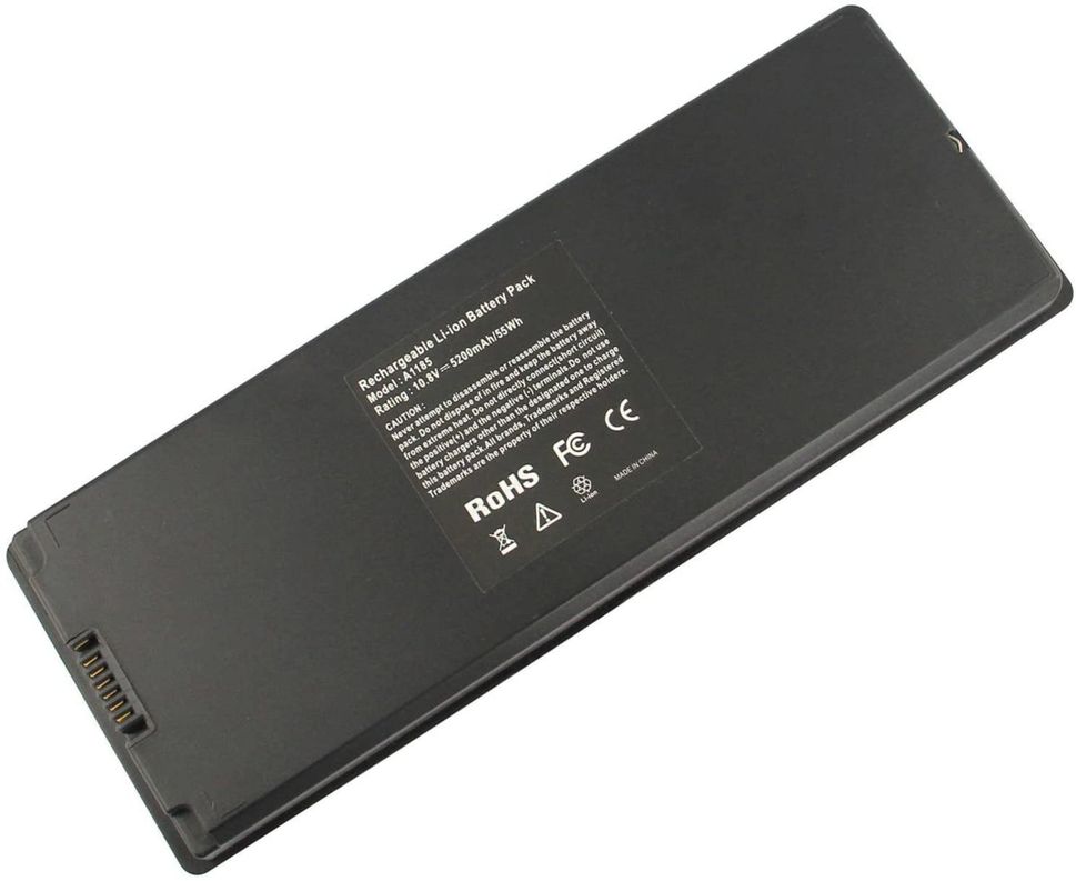 Аккумуляторная батарея (АКБ) для Apple Macbook 13" A1185, MAC A1181 (2006-2009), MA561, 10.8V, 5200mAh, 3 ячейки, чёрная